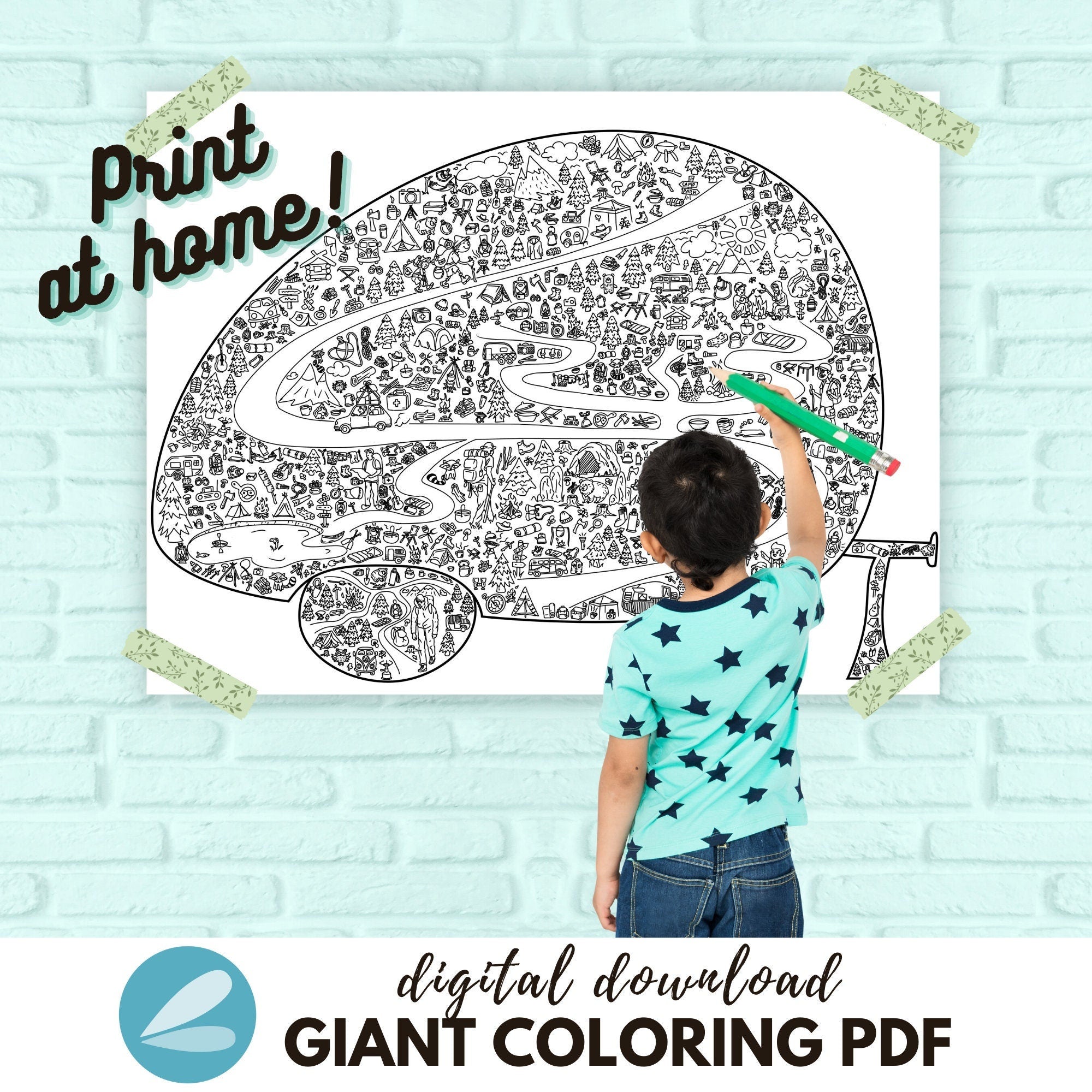 New Jumbo Coloring Poster, Giant Coloring Pages For Kids, Wall