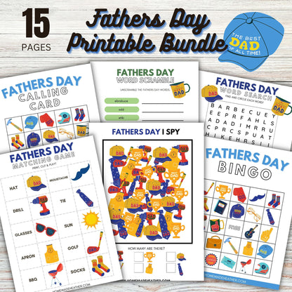 Fathers Day Printable Activity Bundle - Fathers Day Printable PDF - Instant Download