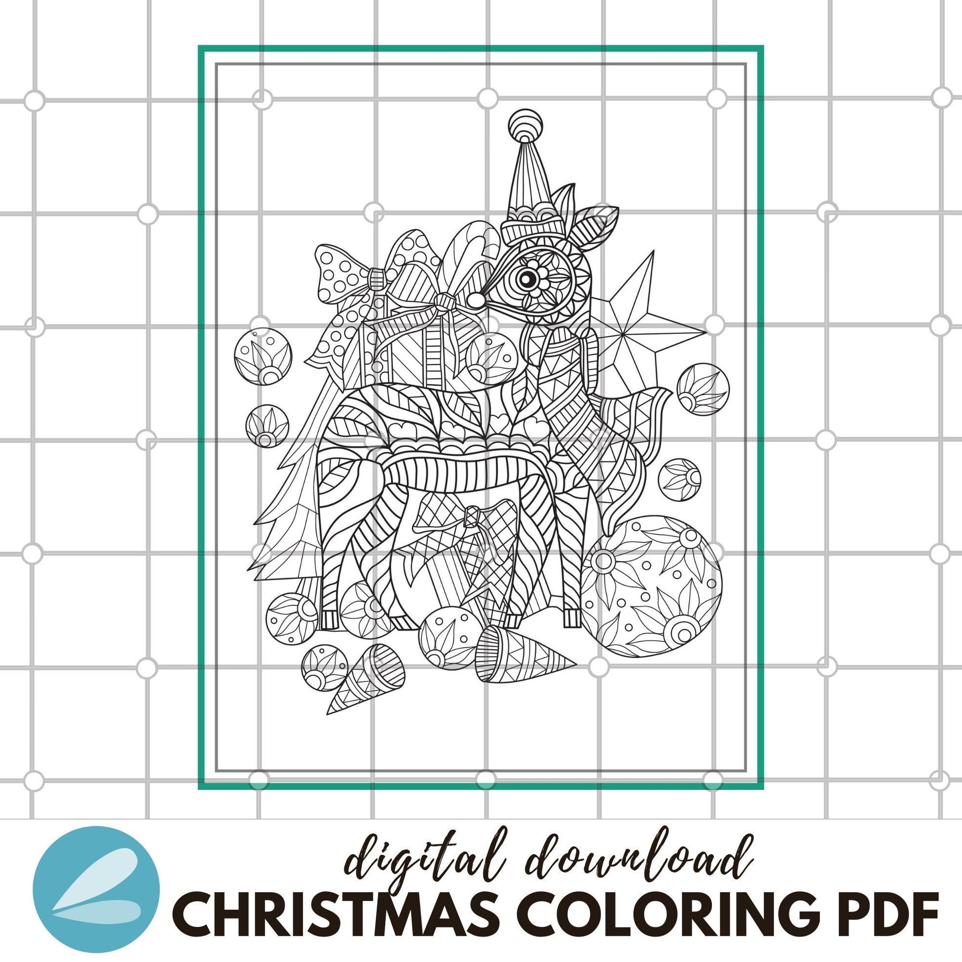 Free Printable Christmas Coloring Pages for Adults » Homemade Heather