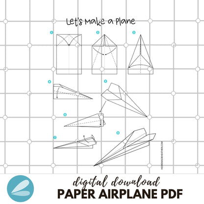 Paper Airplane Printable Pages - Paper Airplane PDF - Instant Download