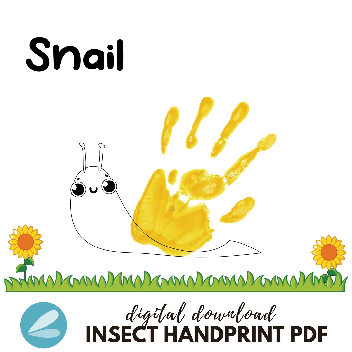 INSECT Printable Handprint Art Templates - Bug Handprint ART PDF - Instant Download