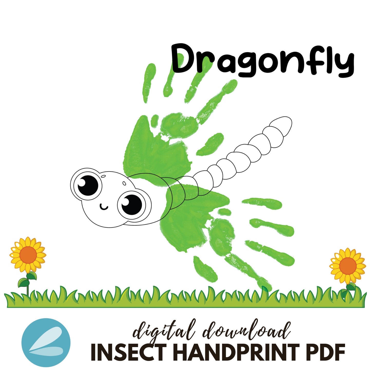 INSECT Printable Handprint Art Templates - Bug Handprint ART PDF - Instant Download