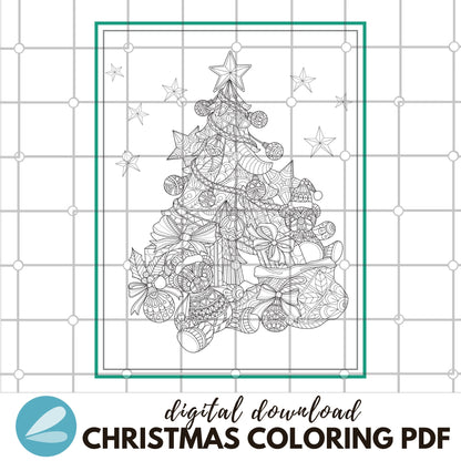 Christmas Printable Coloring Pages - Christmas Coloring Sheets PDF - Instant Download