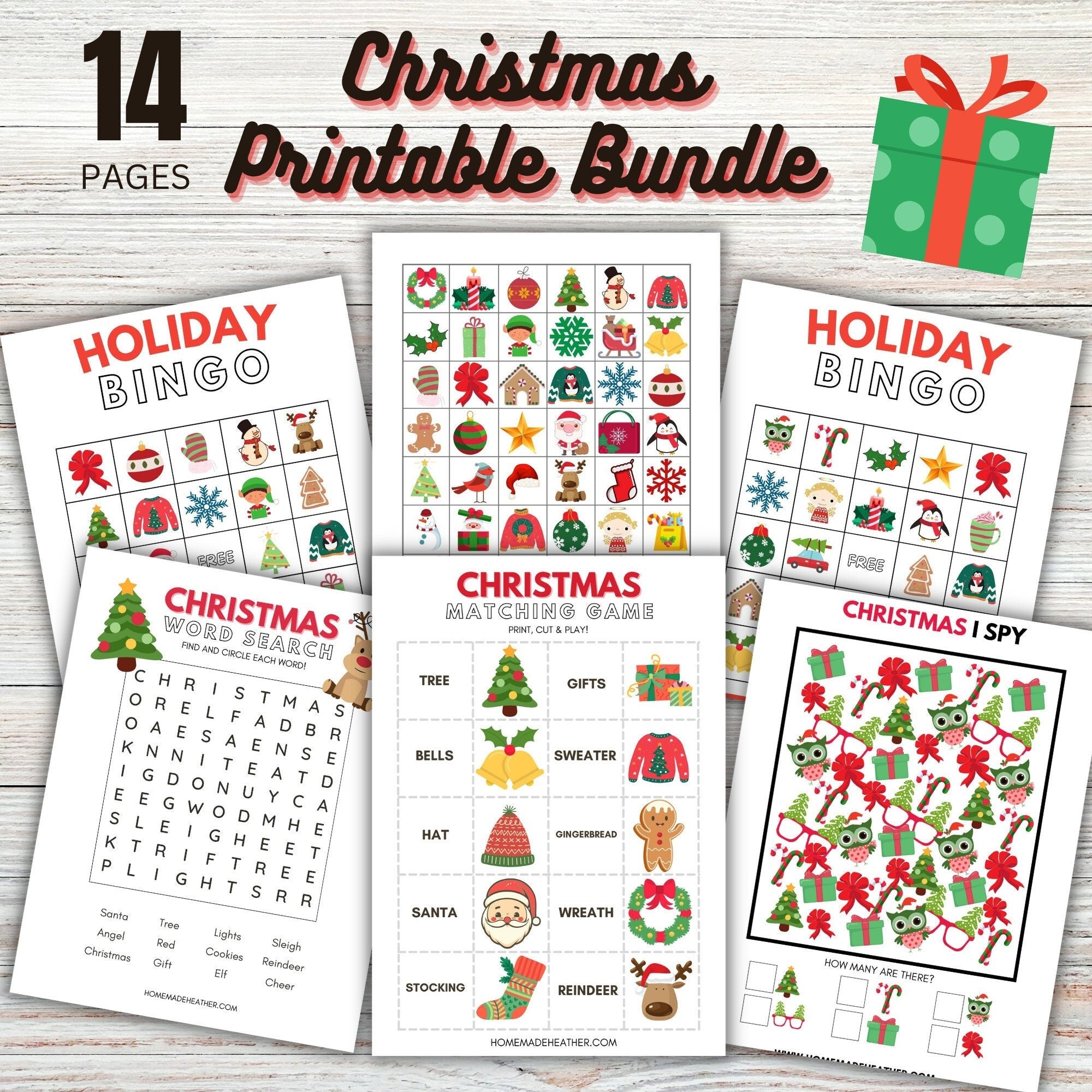 Christmas Printable Activity Bundle - Christmas Printable PDF - Instan ...