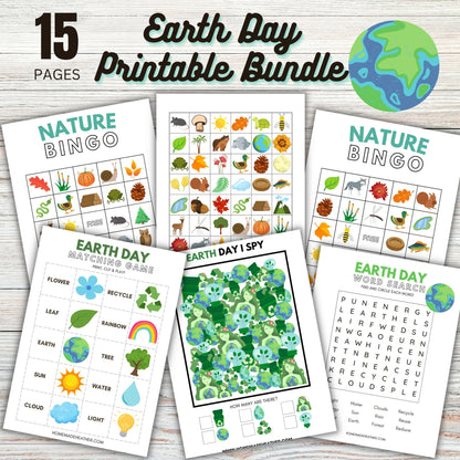 Earth Day Printable Activity Bundle - Earth Day Printable PDF - Instant Download