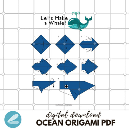 Origami Ocean Printable Pages - Ocean Origami PDF - Instant Download