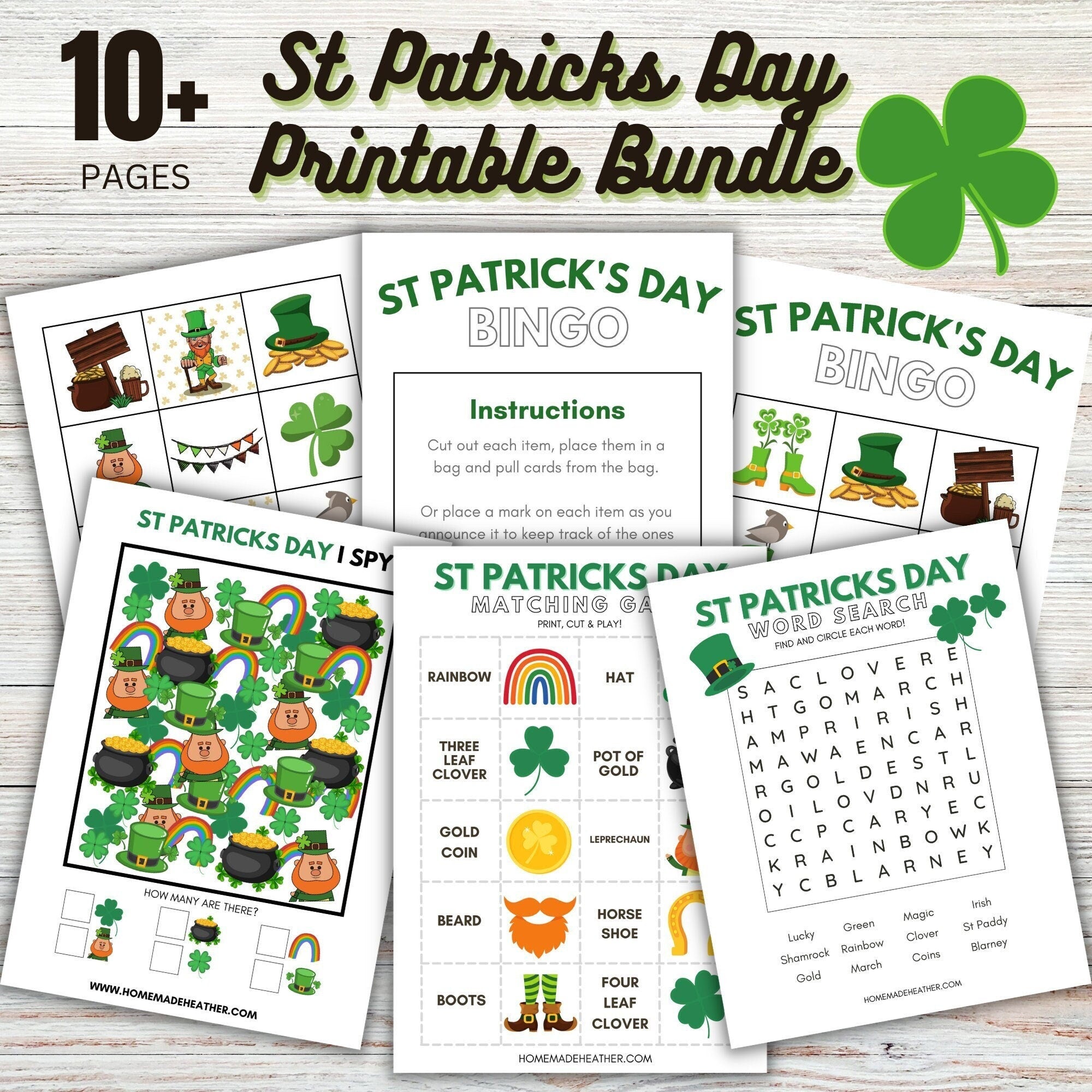 St Patricks Day Printable Activity Bundle - St Patricks Day Printable ...