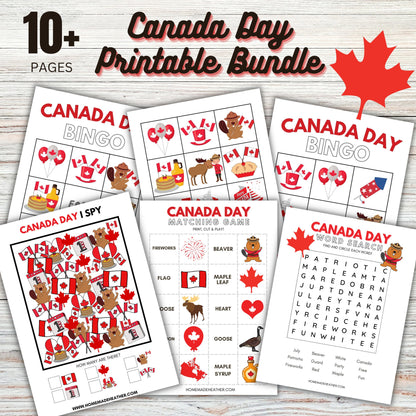 Canada Day Printable Activity Bundle - Canada Day Printable PDF - Instant Download