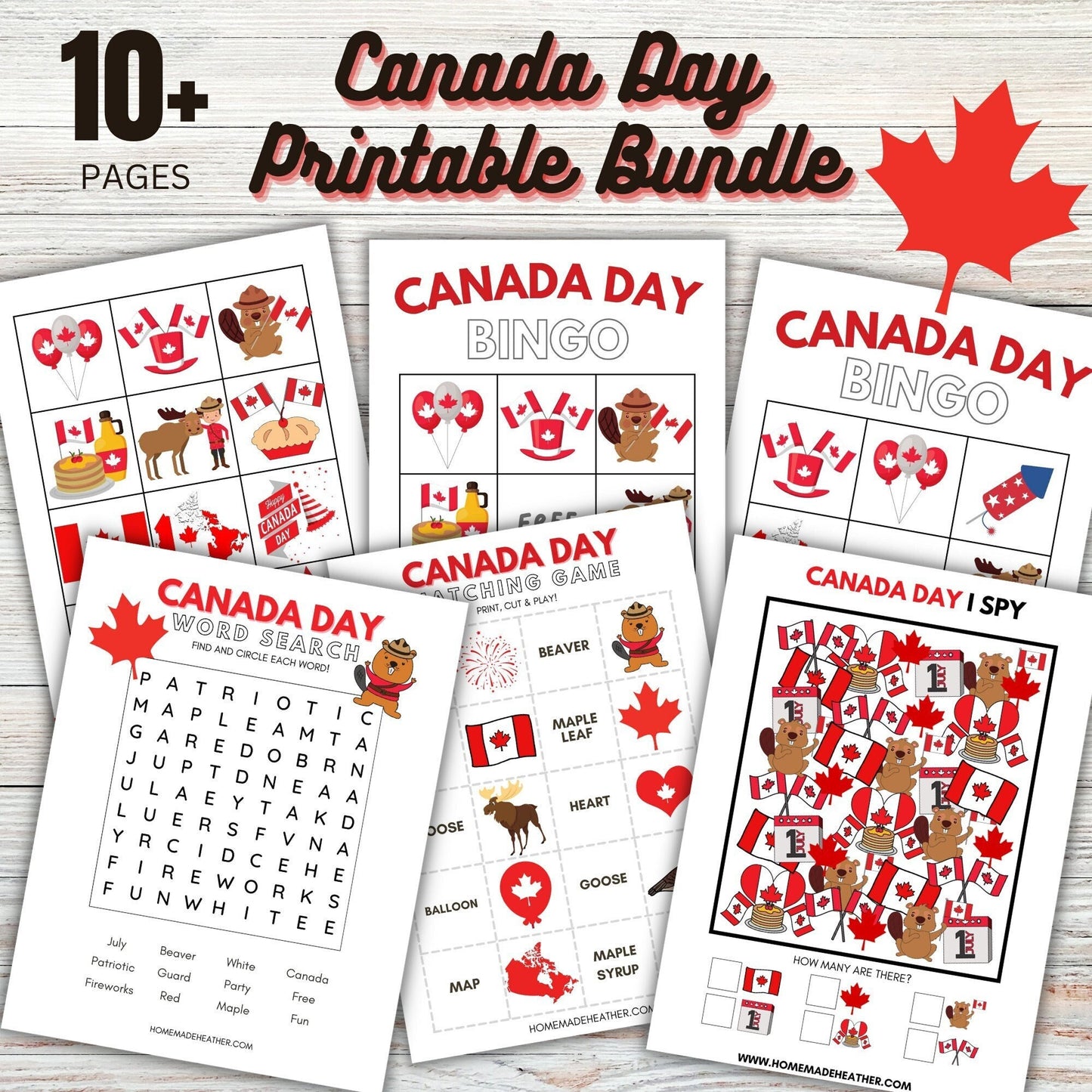Canada Day Printable Activity Bundle - Canada Day Printable PDF - Instant Download