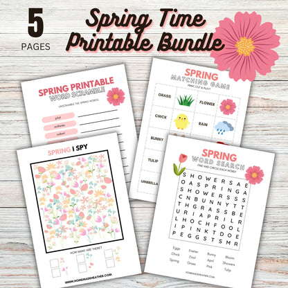 Spring Time Printable Bundle - Spring Time Bundle Printable PDF - Instant Download